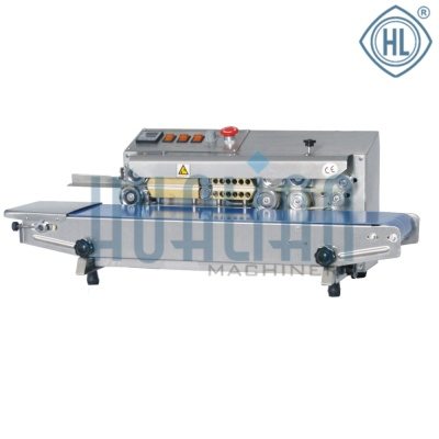 Роликовый запайщик с левой подачей Hualian FR-770I, нерж., горизонт., конвейерный