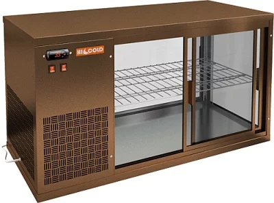 настольная холодильная витрина hicold vrl 1100 l bronze