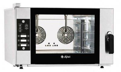 Конвекционная печь Abat КЭП-4ПМ, 400х600 мм, открытие дверцы справа-налево, нерж. камера, нерж. корпус