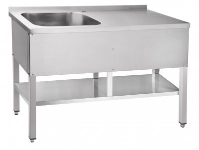 Стол для мойки овощей Abat СМО-6-3 РН, 1200x600x860, мойка-500x500x300, вся нерж