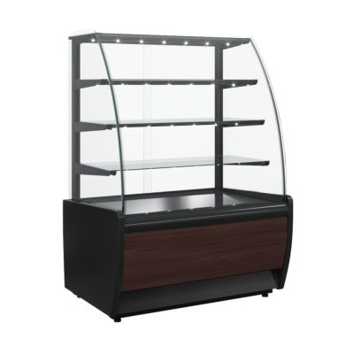 Витрина холодильная Carboma K70 VH 1,3-1 LIGHT Chocolate Паттерн (0105 Венге)
