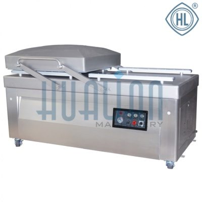 Напольная двухкамерная вакуум-упаковочная машина Hualian HVC-820S/2B SS, нерж.