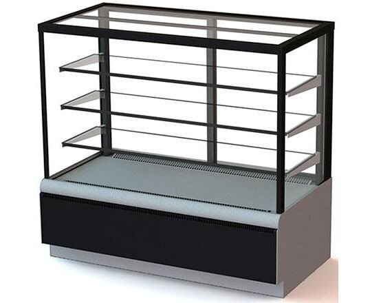 Витрина холодильная KC70 VM 1,3-1 LIGHT 9006-9005 (ВХСв-1,3д Carboma Cube ТЕХНО)
