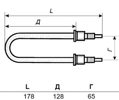 ТЭН 32А13/1Р220