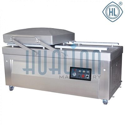 Напольная двухкамерная вакуум-упаковочная машина Hualian HVC-820S/2B SS, нерж., обрезка
