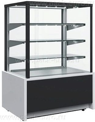 Витрина холодильная Carboma KC70 VH 0,6-1 LIGHT Chocolate 9006-9005 (ВХСв-0,6д Cube ТЕХНО для шоколада)