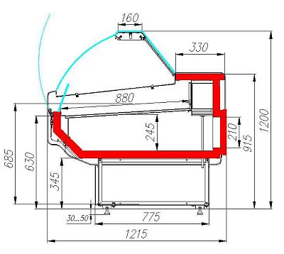 Витрина холодильная ATRIUM G120 SV 1,5-1 3004