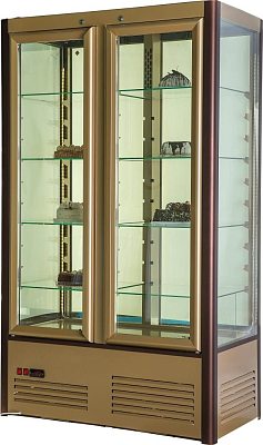 Витрина кондитерская Carboma D4 VM 800-1 (R800C Люкс) (индивидуальное исполнение 2 дв,стекл полки)