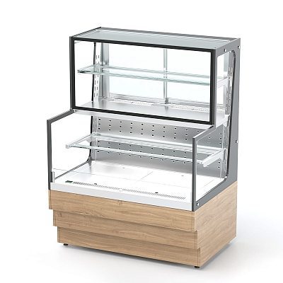 Витрина кондитерская холодильная комбинированная (3 полки) RKC22A OZ Crystal 1250x700x1320мм REFETTORIO