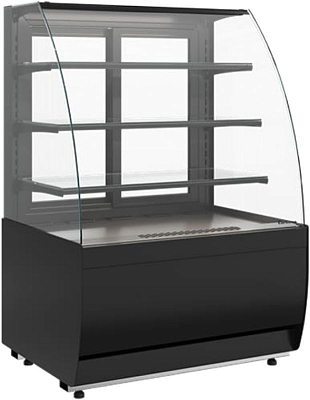 Витрина нейтральная Carboma K70 N 1,3-1 LIGHT (версия 2.0) (9005)