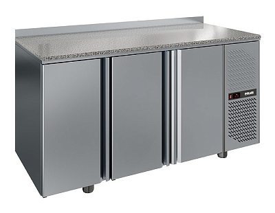 Стол холодильный POLAIR TM3-G гранит с бортом