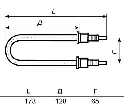 ТЭН 32А13/1Р220