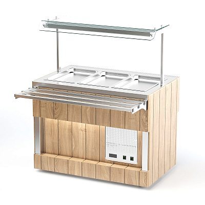 Прилавок холодильный пристенный RBK22CAW ШС Kids 1105x740x1370(760) h=100мм Capital Kids REFETTORIO
