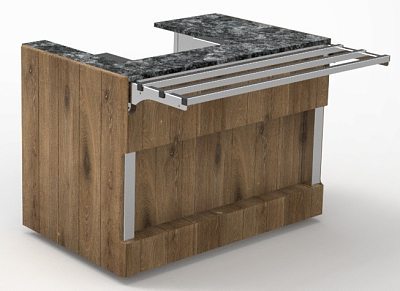 Прилавок кассовый правый RT1AR Capital 1105x700x860мм REFETTORIO